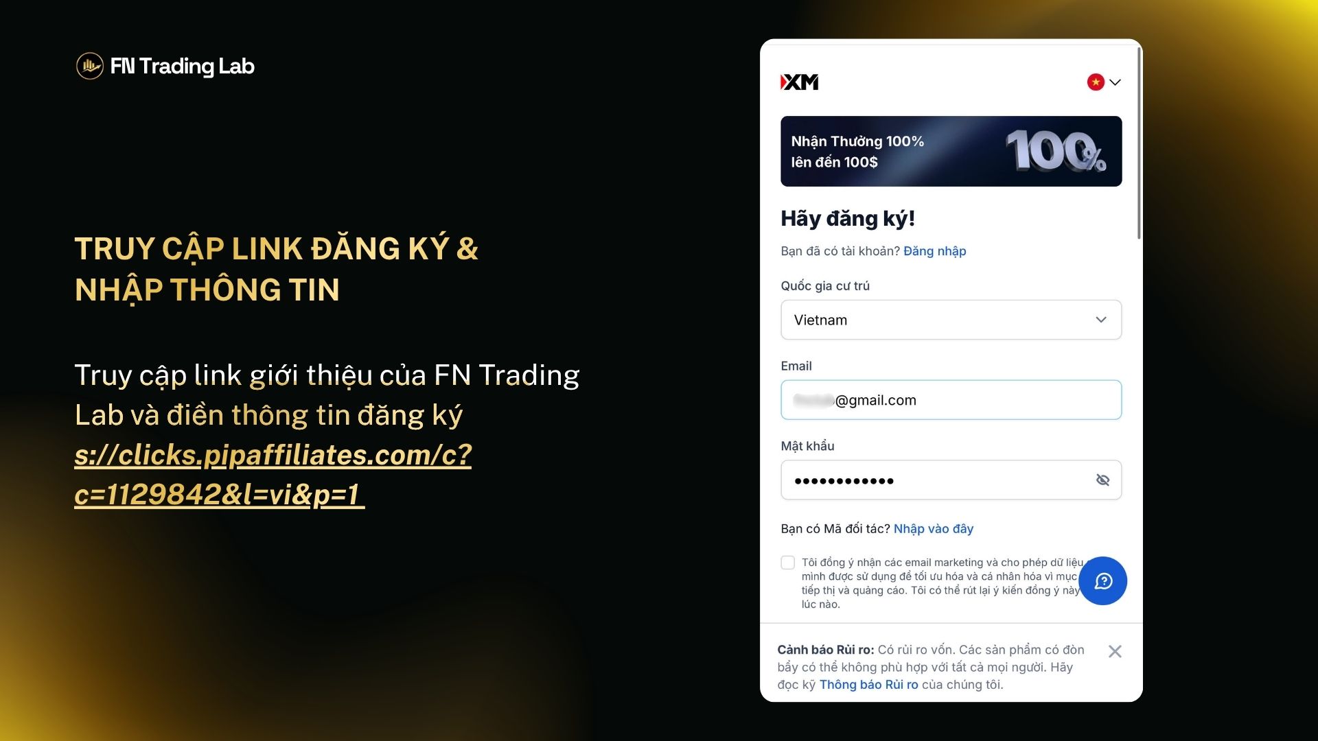Truy Cập Đúng Link Đăng Ký & Nhập Mã Đối Tác FNCLUB