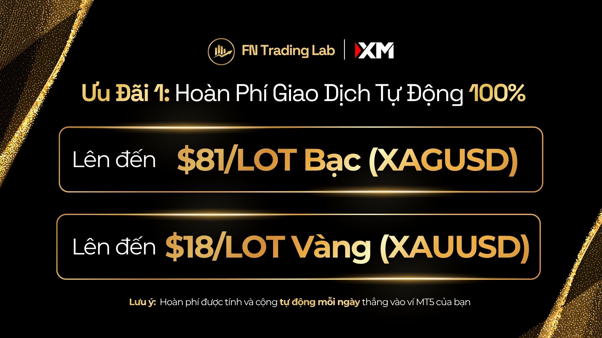 Hoàn Phí Giao Dịch Tự Động 100%