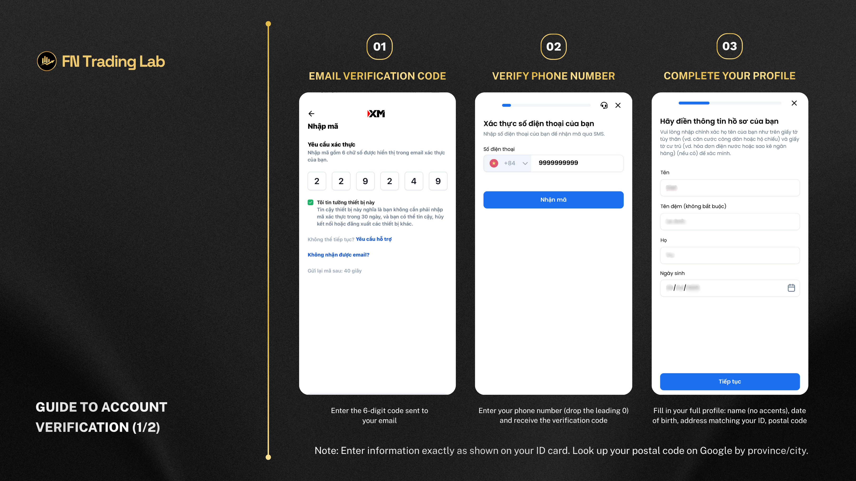 KYC verification XM account