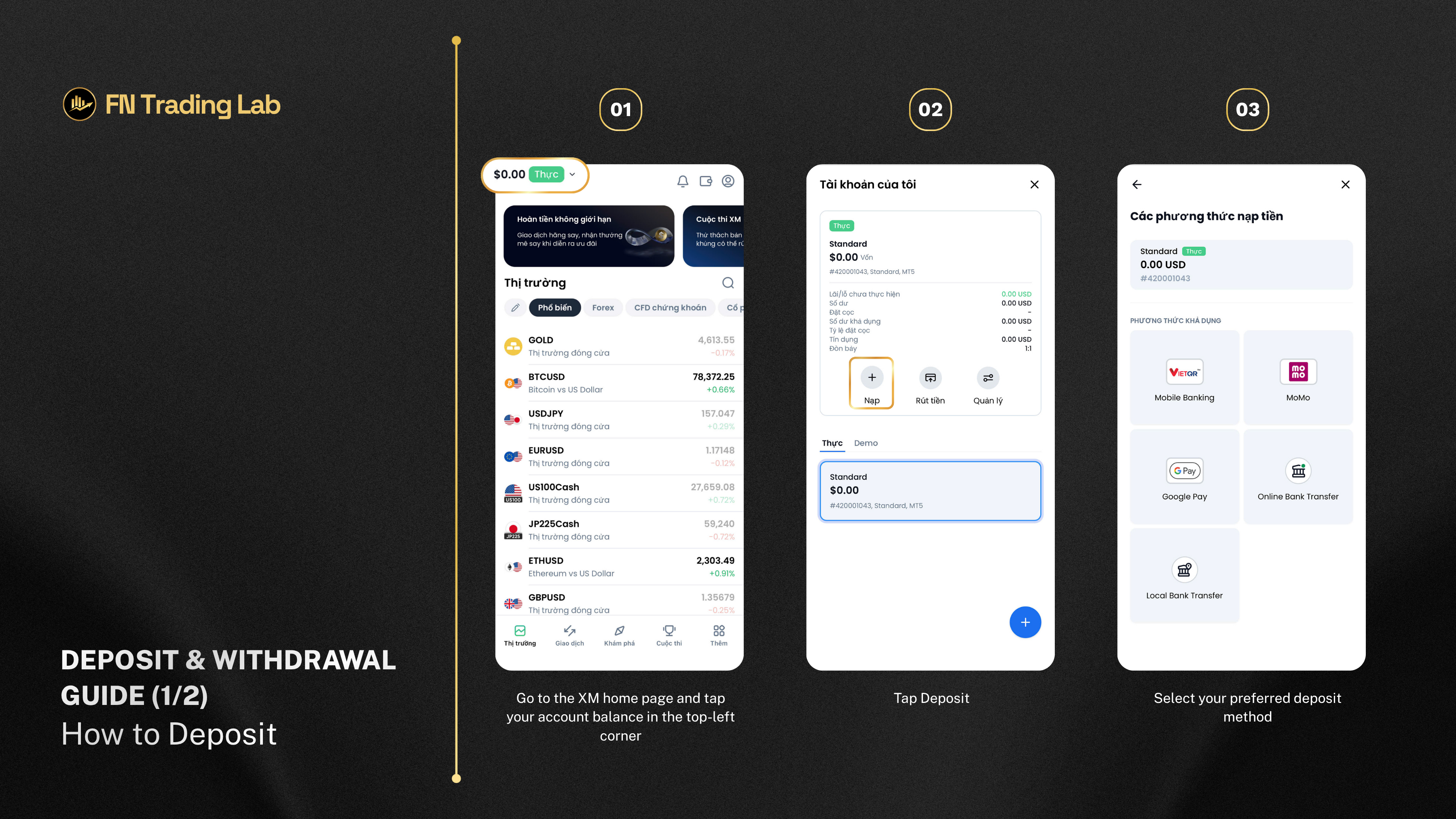 Deposit and Trade