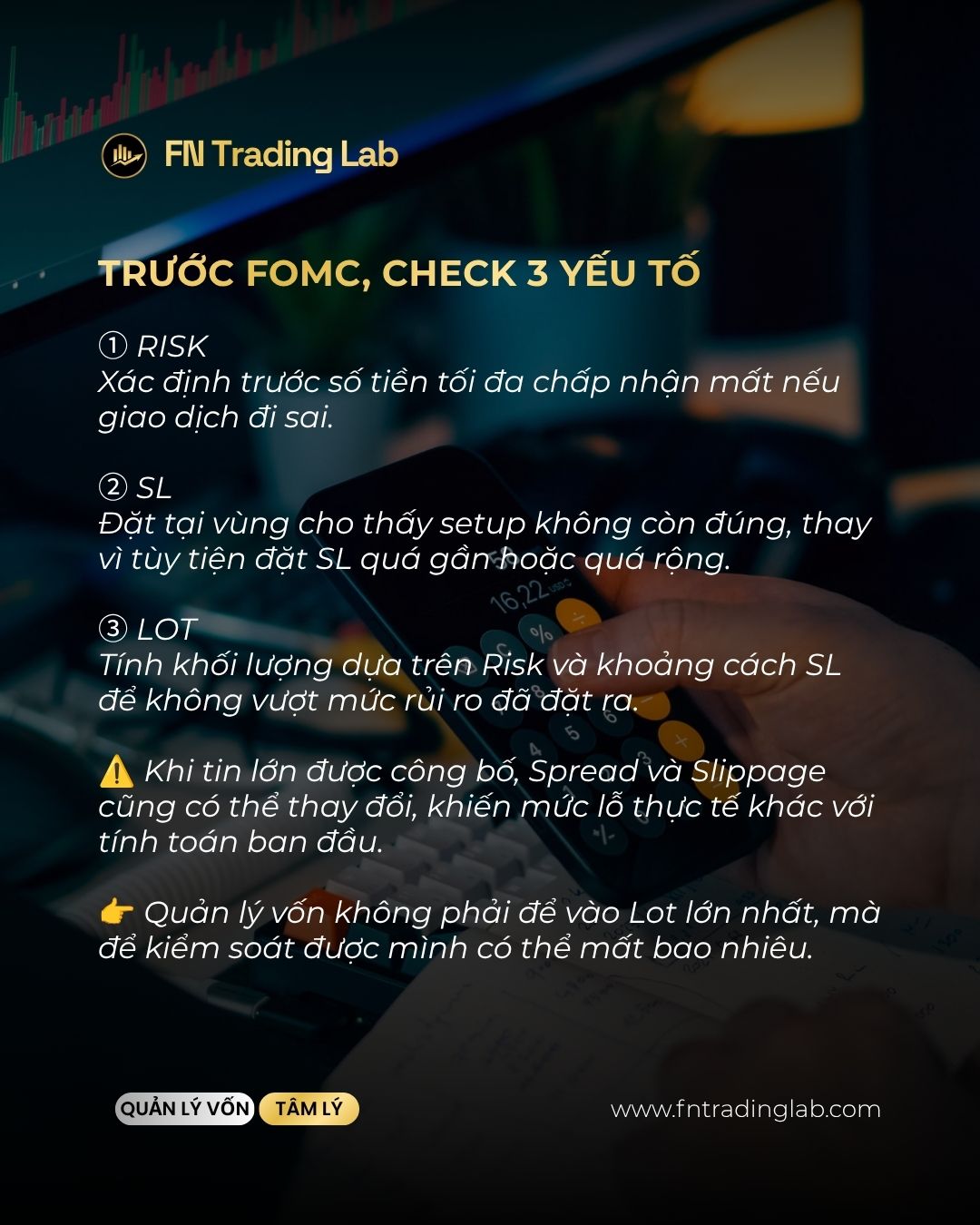 có nên giảm lot trước fomc